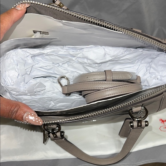 Coach NWOT Gray Leather Satchel - Picture 5 of 5